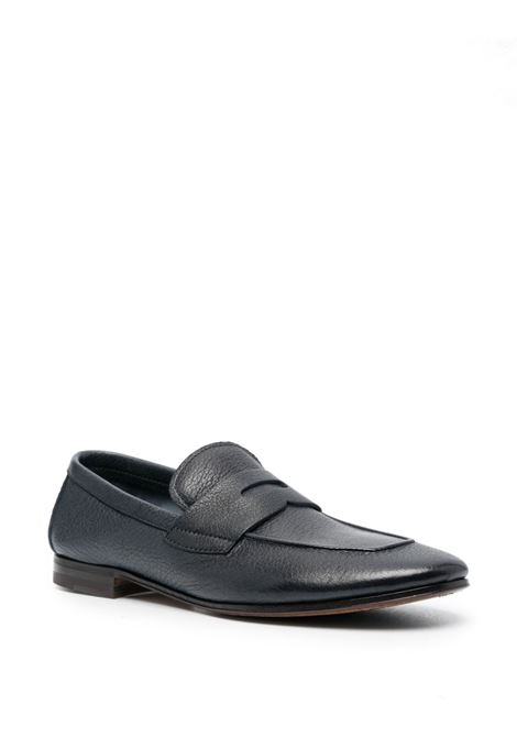 Blue grained leather loafers Henderson baracco - men HENDERSON BARACCO | CAPRIC2BL